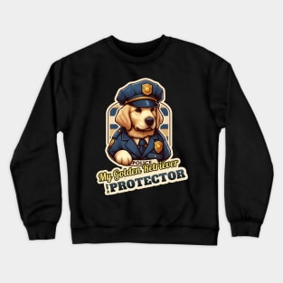 Golden Retriever Police 2 Crewneck Sweatshirt